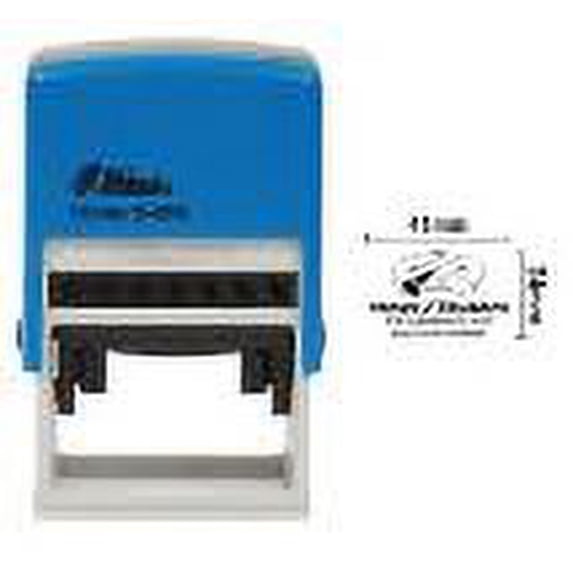 Printtoo Friendly Reminder Portion Overdue Self Inking Rubber Stamp Pre,Inked Office Stamp, Home Office Business Stationery, 41 x 24 mm, Black