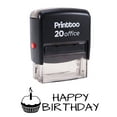 thumbnail image 1 of Printtoo HAPPY BIRTHDAY Self Inking Rubber Stamp Office Stationary Custom Stamp-Black, 1 of 2