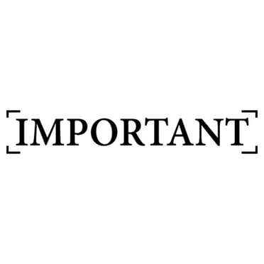Printtoo Important Self Inking Rubber Stamp Pre-Inked Office Stamp- Home Office Business Stationery, Black- 42 x 9 mm