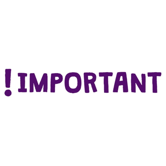 Printtoo Important Self Inking Rubber Stamp Pre-Inked Office Stamp- Home Office Business Stationery, Purple- 42 x 9 mm