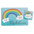 thumbnail image 1 of Printtoo Kids Placemat & Coaster Set Personalized Birthday Christmas Gifts For Girls,Rainbow-8x11.5 Inch, 1 of 5