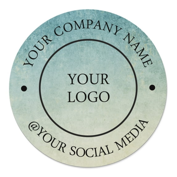 Printtoo Label Stickers for Small Business -100 RoundCustom Vinyl Waterproof Stickers -Personalized Labels for Handmade, Brand Stickers -Water Color, 2x2 Inches