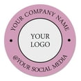 thumbnail image 1 of Printtoo Label Stickers for Small Business -50 RoundCustom Vinyl Waterproof Stickers -Personalized Labels for Handmade, Brand Stickers -Pink, 6x6 Inches, 1 of 6