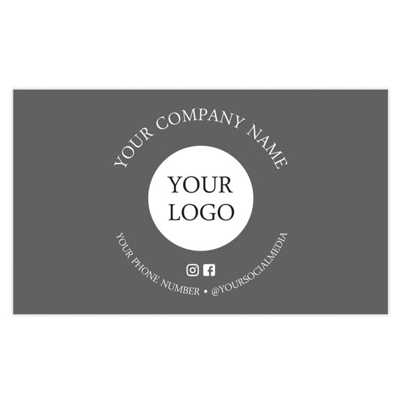 Printtoo Label for Small Business-100 RectangleCustom VinylPersonalized Labels for Packaging, Bottle, Brand Stickers-Classic Gray, 4x2 Inches
