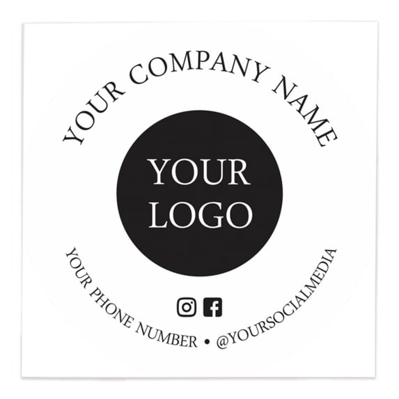 Printtoo Label for Small Business-100 SquareCustom VinylPersonalized Labels for Packaging, Bottle, Brand Stickers-Classic White, 2x2 Inches