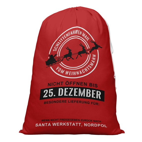 Printtoo Large Drawstring Canvas Bag Christmas Sack Bags Santa Gift Sack Custom Party Favor 2 Pcs 27x20 Inch