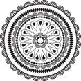 thumbnail image 1 of Printtoo Mandala Pattern Round Wooden Rubber Stamp Scrap-booking Craft Textile-2 Inch, 1 of 1