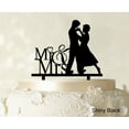 thumbnail image 1 of "Printtoo Mr Mrs Wedding Cake Topper Personalized Shiny Black Topper Color Option Available 5""-7"" Inches Wide", 1 of 1