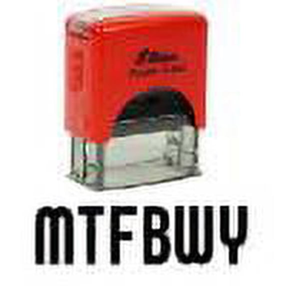 Printtoo Mtfbwy Self Inking Rubber Stamp Pre,Inked Office Stamp, Home Office Business Stationery, 38 x 14 mm, Black