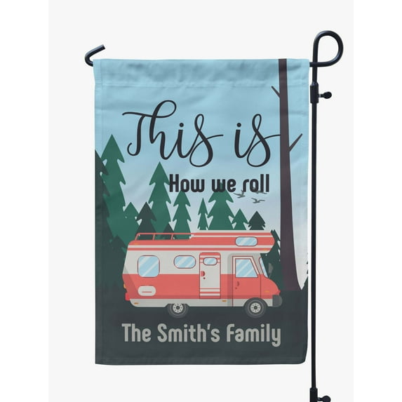 Printtoo Multicolor This Is How we Roll Class C Motorhome Camping Flags For Campers Personalized Double SidedFlag Outdoor Decor Sign CampsiteFlag