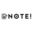 thumbnail image 1 of Printtoo Note Self Inking Rubber Stamp Pre-Inked Office Stamp- Home Office Business Stationery, Black- 42 x 9 mm, 1 of 7