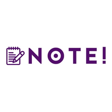 Printtoo Note Self Inking Rubber Stamp Pre-Inked Office Stamp- Home Office Business Stationery, Purple- 42 x 9 mm