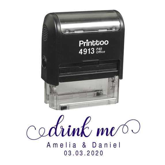 Printtoo Office Stationery Dater Stamp Round Self Inking With Paid Text Date Rubber Stamp-Black