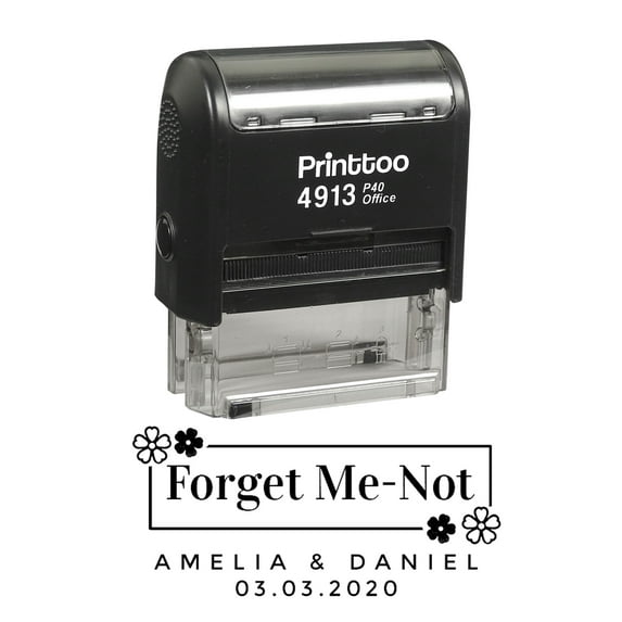 Printtoo Office Stationery Dater Stamp With Filed Text Date Round Self Inking Rubber Stamp-Black