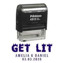Printtoo Office Stationery Dater Stamp With Received Text Date Round Self Inking Rubber Stamp-Black