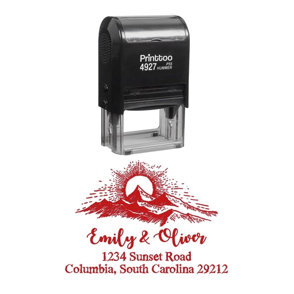 Printtoo Office Stationery Received By Text Date With Sign Space Self Inking Dater Rubber Stamp-Blue