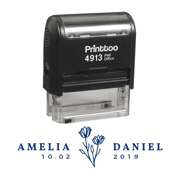 Printtoo Office Stationery Self Inking Dater Stamp With Shipped By Text Date Rubber Stamp-Blue