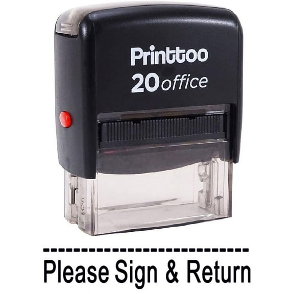 Printtoo PLEASE SIGN & RETURN Self Inking Rubber Stamp Office Stationary Stamp-Black