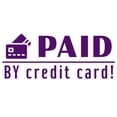 thumbnail image 1 of Printtoo Paid By Credit Card Self Inking Rubber Stamp Pre-Inked Office Stamp- Home Office Business Stationery, 47 x 20 mm Purple, 1 of 7