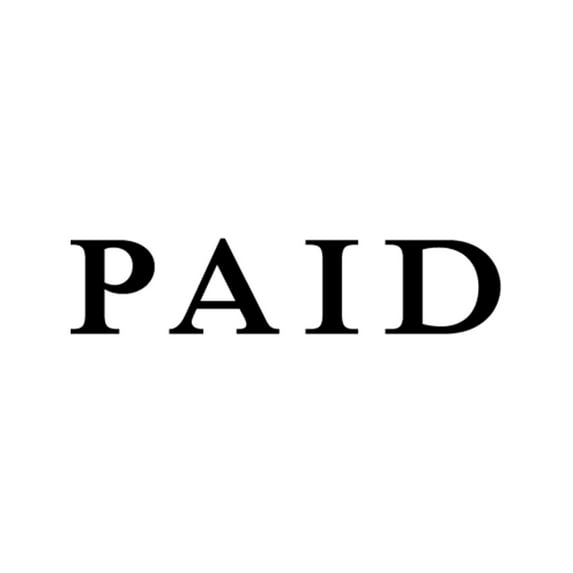 Printtoo Paid Self Inking Rubber Stamp Pre-Inked Office Stamp- Home Office Business Stationery, Black- 42 x 9 mm