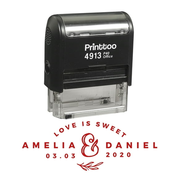 Printtoo Passed Self Inking Rubber Stamp Pre-Inked Office Stamp- Home Office Business Stationery- 47 x 20 mm- Purple Color