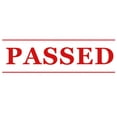 thumbnail image 1 of Printtoo Passed Self Inking Rubber Stamp Pre-Inked Office Stamp- Home Office Business Stationery, 47 x 20 mm Red, 1 of 7