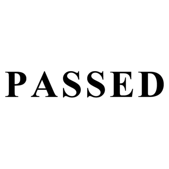 Printtoo Passed Self Inking Rubber Stamp Pre-Inked Office Stamp- Home Office Business Stationery, Black- 42 x 9 mm
