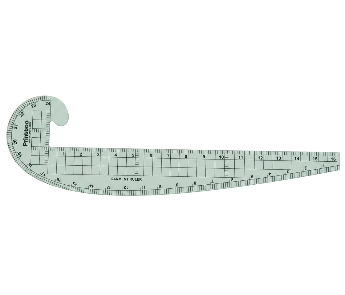 Printtoo Pattern Drafting Garment Ruler with French Curve and Grid ...