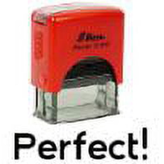 Printtoo Perfect Self Inking Rubber Stamp Pre,Inked Office Stamp, Home Office Business Stationery, 38 x 14 mm, Black