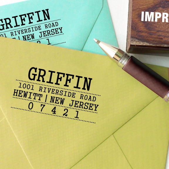 Printtoo Personalized Address Return Announcement Wood Mounted Rubber Stamp Gift