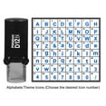 thumbnail image 1 of Printtoo Personalized Alphabet Number Theme Rubber Stamp Self Inking Stamper 12 mm-Blue, 1 of 1