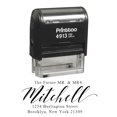 thumbnail image 1 of Printtoo Personalized Black Self Inking Address Favor Stamp Custom Future Mr Mrs Rubber Stamper-58 x 22 mm, 1 of 6