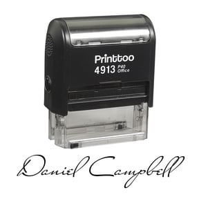 Printtoo Personalized Black Self Inking Custom Signature Stamp Custom Rubber Stamper-58 x 22 mm