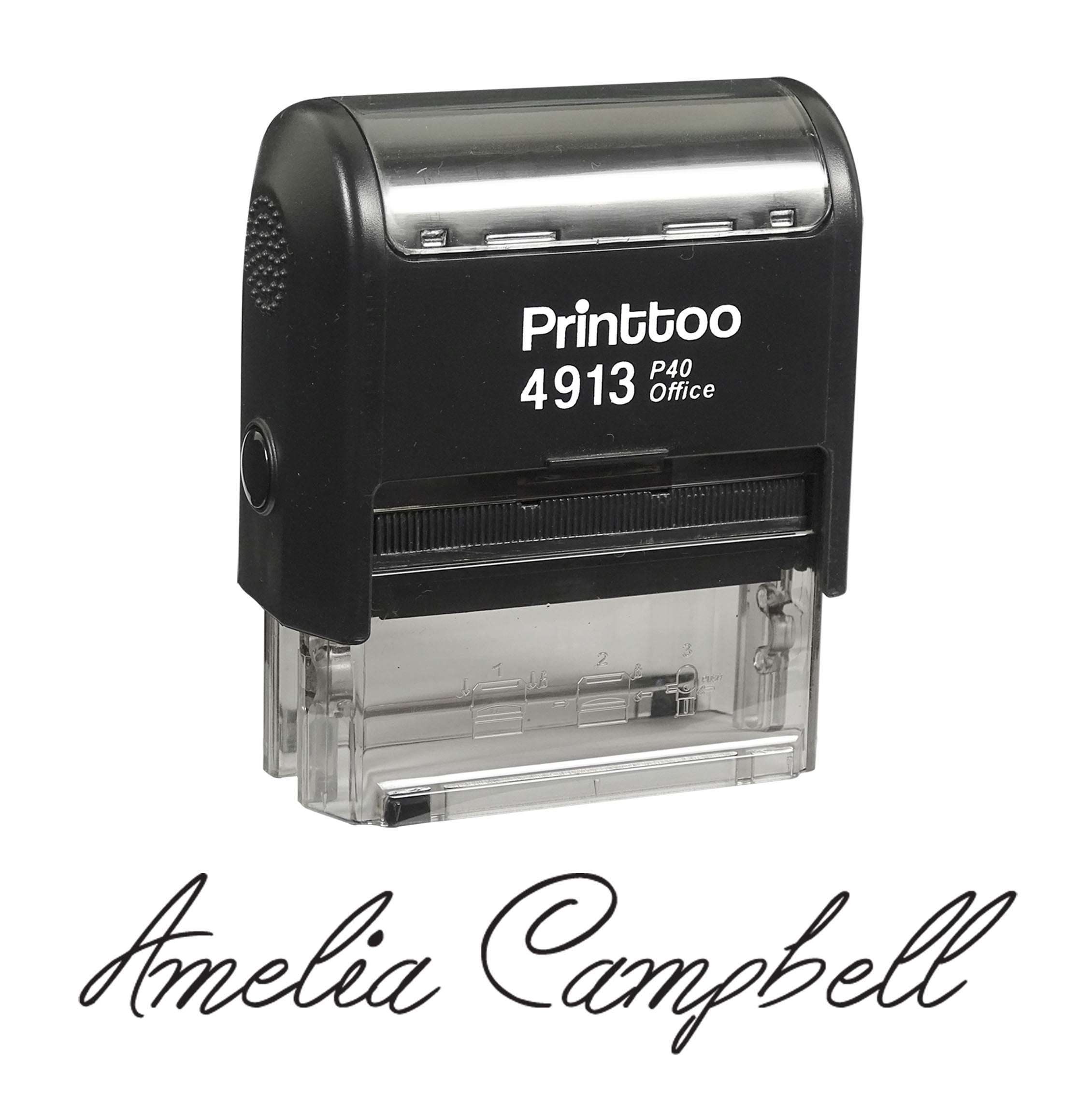 Printtoo Personalized Black Self Inking Custom Stamp Custom Signature ...