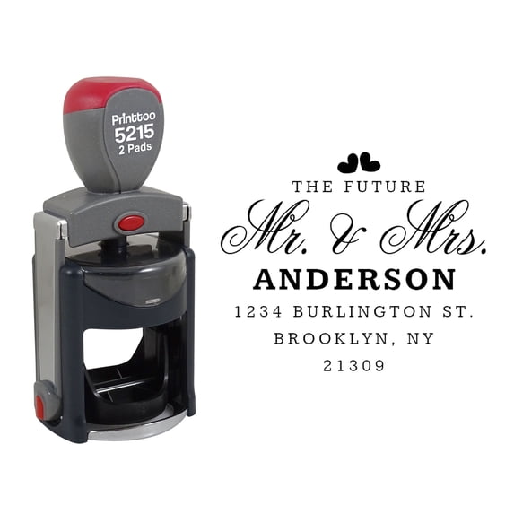 Printtoo Personalized Black Self Inking Future Address Heavy Duty Stamp Custom Rubber Stamper-45 mm