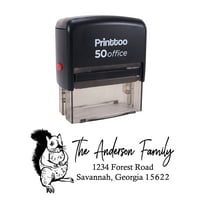 Printtoo Personalized Black Self Inking Housewarming Address Stamp Custom Rubber Stamper-68 x 30 mm