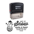 thumbnail image 1 of Printtoo Personalized Black Self Inking Let It Snow Favor Stamp Custom Christmas Rubber Stamper-68 x 30 mm, 1 of 6