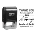 thumbnail image 1 of Printtoo Personalized Black Self Inking Thank You For Being A Part Of Our Story Favor Stamp Custom Wedding Favor Rubber Stamper-60 x 40 mm, 1 of 6
