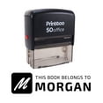 thumbnail image 1 of Printtoo Personalized Black Self Inking This Book Belongs To Library Stamp Custom Rubber Stamper-68 x 30 mm, 1 of 6