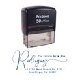 thumbnail image 1 of Printtoo Personalized Blue Self Inking Address Custom Future Mr Mrs Rubber Stamper-68 x 30 mm, 1 of 6