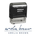 thumbnail image 1 of Printtoo Personalized Blue Self Inking Custom Favor Stamp Custom Signature Rubber Stamper-58 x 22 mm, 1 of 6