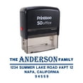 thumbnail image 1 of Printtoo Personalized Blue Self Inking Housewarming Favor Stamp Custom Address Rubber Stamper-68 x 30 mm, 1 of 6