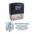 thumbnail image 1 of Printtoo Personalized Blue Self Inking Joy To The World Stamp Custom Christmas Rubber Stamper-68 x 30 mm, 1 of 6
