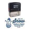 thumbnail image 1 of Printtoo Personalized Blue Self Inking Let It Snow Stamp Custom Christmas Rubber Stamper -68 x 30 mm, 1 of 6