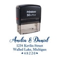 thumbnail image 1 of Printtoo Personalized Blue Self Inking Wedding Invitation Favor Stamp Custom Address Rubber Stamper-68 x 30 mm, 1 of 6
