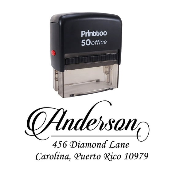 Printtoo Personalized Custom Return Address Self Inking Wedding Announcement Rubber Stamp