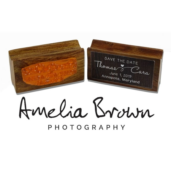 Printtoo Personalized Custom Rubber Stamp Custom Wood Mounted Signature Stamper-2.2 x 0.86 Inches