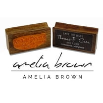 Printtoo Personalized Custom Rubber Stamp Custom Wood Mounted Signature Stamper-2.2 x 0.86 Inches