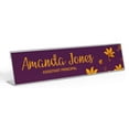 thumbnail image 1 of Printtoo Personalized Desk Name Plate Pretty Leaf Custom Acrylic Office Desk Name Plate Accessory 2x10 Inches, 1 of 5