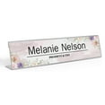 thumbnail image 1 of Printtoo Personalized Desk Name Plate Pretty Water Colour Flower Custom Acrylic Office Desk Name Plate Accessory 2x8 Inches, 1 of 5